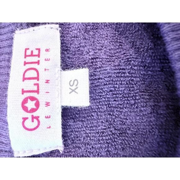 Goldie Rococo Floral Puff Sleeve Blue Sweatshirt NWOT - Picture 6 of 8